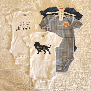 4 Onsies (2 Carters, 2 Gerber) 3-6 months